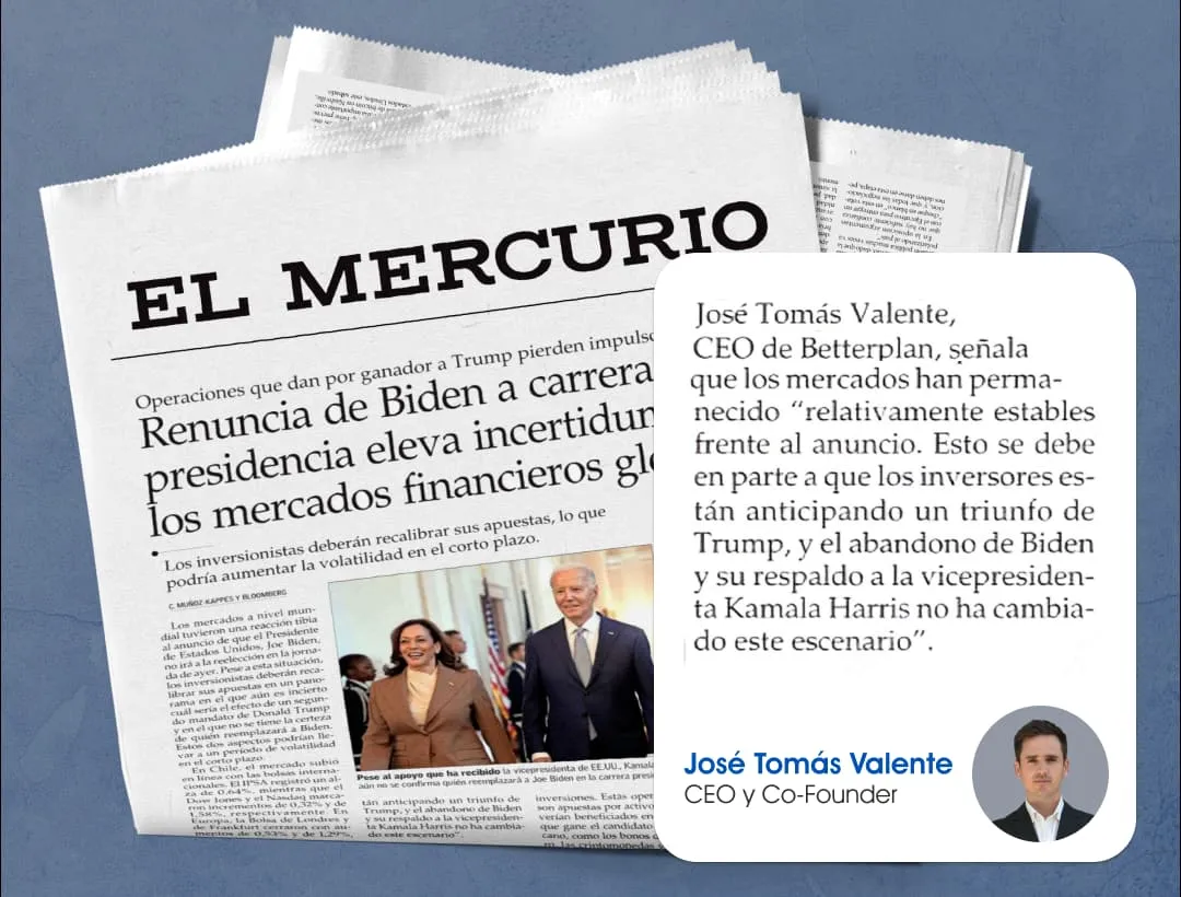 Renuncia de Biden a carrera por la presidencia eleva incertidumbre en los mercados financieros globales